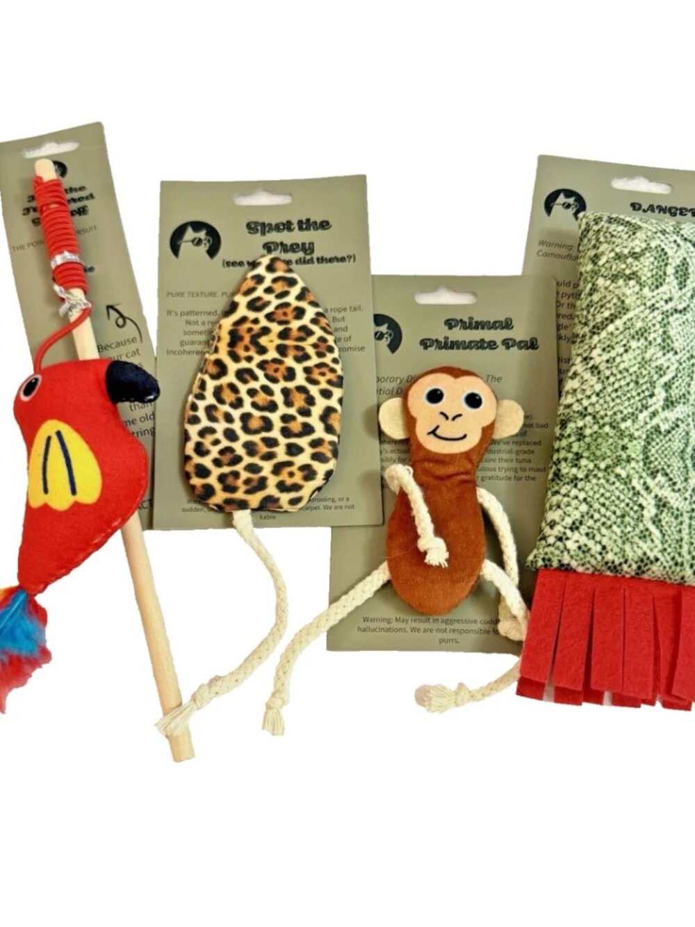 KitNip Kitty Cat Interactive Catnip Plush Bird Monkey Mouse Lot of 4 Toys New